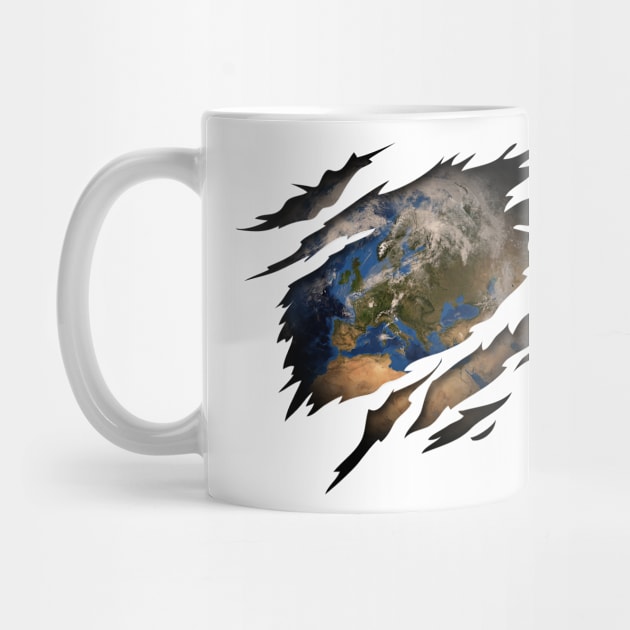 Planet Earth in the Heart I Europe by HappyGiftArt